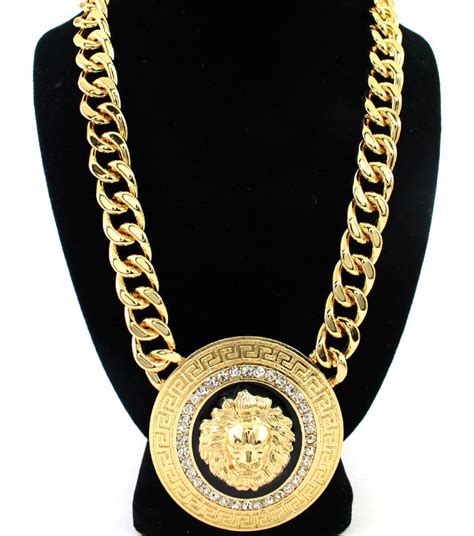 versace high jewellery|authentic versace lion necklace.